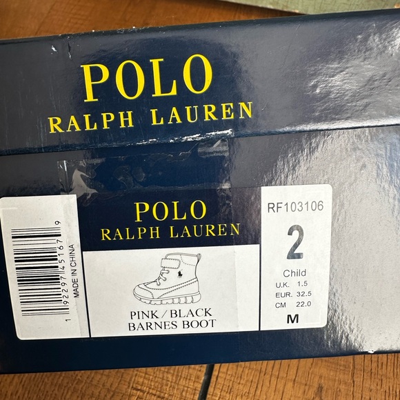 NIB Polo Ralph Lauren Little Girl's Barnes Winter Snow Boots Size 2 - Picture 3 of 9